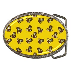 Girl With Popsicle Yello Belt Buckles