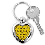 Girl With Popsicle Yello Key Chains (Heart)  Front