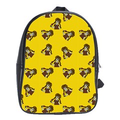 Girl With Popsicle Yello School Bag (xl) by snowwhitegirl