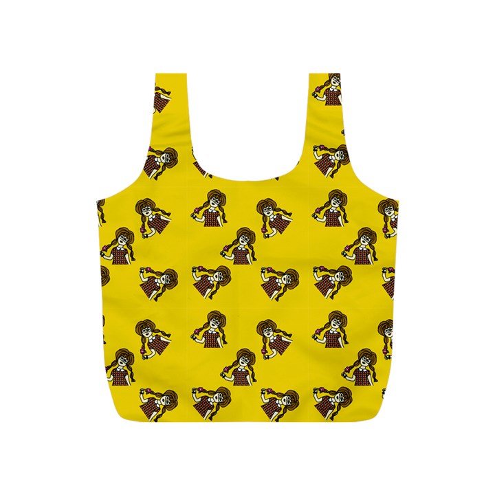 Girl With Popsicle Yello Full Print Recycle Bag (S)