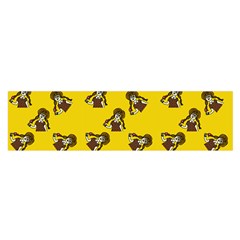 Girl With Popsicle Yello Satin Scarf (Oblong)