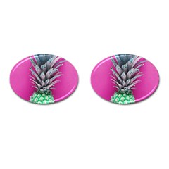 Green Pineapple Cufflinks (oval) by snowwhitegirl