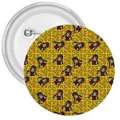 Girl With Popsicle Yellow Floral 3  Buttons