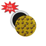 Girl With Popsicle Yellow Floral 1.75  Magnets (100 pack)  Front