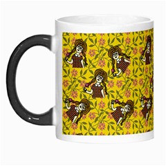 Girl With Popsicle Yellow Floral Morph Mugs