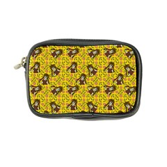 Girl With Popsicle Yellow Floral Coin Purse