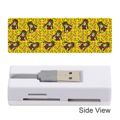 Girl With Popsicle Yellow Floral Memory Card Reader (stick) by snowwhitegirl