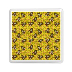 Girl With Popsicle Yellow Floral Memory Card Reader (Square)