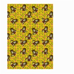 Girl With Popsicle Yellow Floral Large Garden Flag (Two Sides)