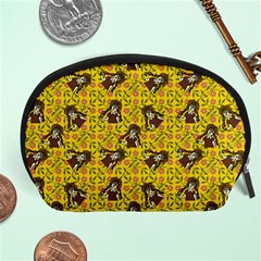 Girl With Popsicle Yellow Floral Accessory Pouch (Large)