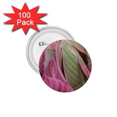 Pink Leaves 1 75  Buttons (100 Pack) 