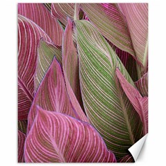 Pink Leaves Canvas 16  x 20 