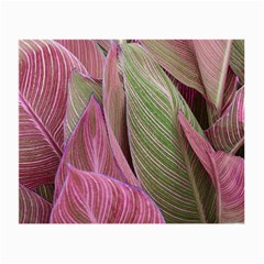 Pink Leaves Small Glasses Cloth (2-Side)