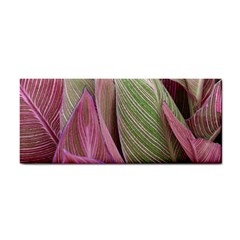 Pink Leaves Hand Towel