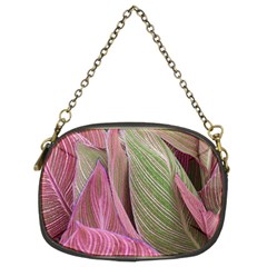 Pink Leaves Chain Purse (Two Sides)