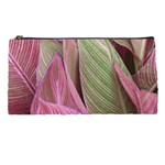 Pink Leaves Pencil Cases Front