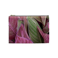 Pink Leaves Cosmetic Bag (Medium)