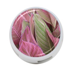 Pink Leaves 4-Port USB Hub (Two Sides)