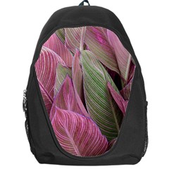 Pink Leaves Backpack Bag