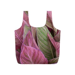 Pink Leaves Full Print Recycle Bag (S)