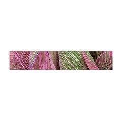 Pink Leaves Flano Scarf (Mini)