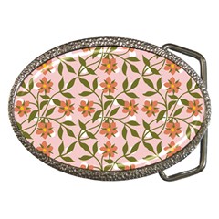 Pink Dot Floral Belt Buckles by snowwhitegirl