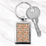 Pink Dot Floral Key Chains (Rectangle)  Front