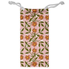 Pink Dot Floral Jewelry Bag by snowwhitegirl