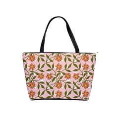 Pink Dot Floral Classic Shoulder Handbag by snowwhitegirl