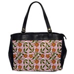 Pink Dot Floral Oversize Office Handbag Front