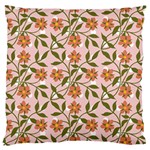 Pink Dot Floral Large Cushion Case (Two Sides) Front