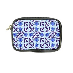 Blue Dot Floral Coin Purse by snowwhitegirl