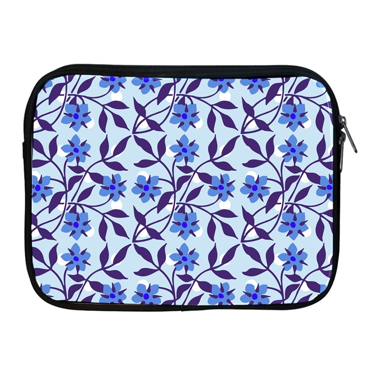 Blue Dot Floral Apple iPad 2/3/4 Zipper Cases