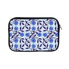 Blue Dot Floral Apple Ipad Mini Zipper Cases by snowwhitegirl