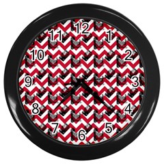 Vintage Camera Chevron Wall Clock (black) by snowwhitegirl