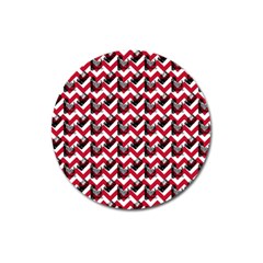 Vintage Camera Chevron Magnet 3  (round) by snowwhitegirl