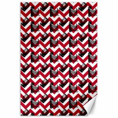 Vintage Camera Chevron Canvas 20  X 30  by snowwhitegirl