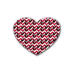 Vintage Camera Chevron Heart Coaster (4 Pack)  by snowwhitegirl