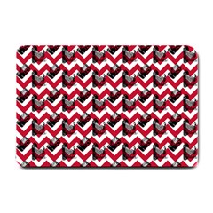 Vintage Camera Chevron Small Doormat  by snowwhitegirl