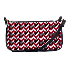 Vintage Camera Chevron Shoulder Clutch Bag by snowwhitegirl