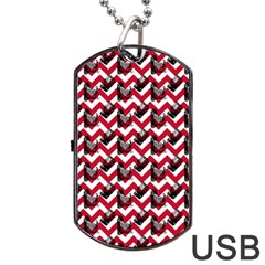 Vintage Camera Chevron Dog Tag Usb Flash (one Side) by snowwhitegirl