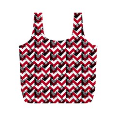 Vintage Camera Chevron Full Print Recycle Bag (m) by snowwhitegirl