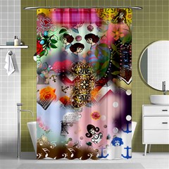 Pattern Patchwork Shower Curtain 48  X 72  (small)  by snowwhitegirl