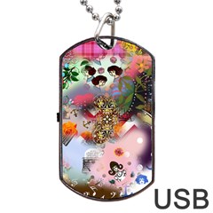 Pattern Patchwork Dog Tag Usb Flash (two Sides) by snowwhitegirl