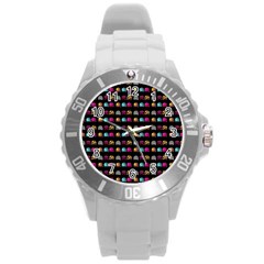 Eighties Bugs Round Plastic Sport Watch (l) by snowwhitegirl