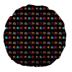 Eighties Bugs Large 18  Premium Round Cushions by snowwhitegirl