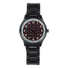 Eighties Bugs Stainless Steel Round Watch by snowwhitegirl