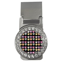 Valentine Hearts Black Money Clips (cz)  by snowwhitegirl