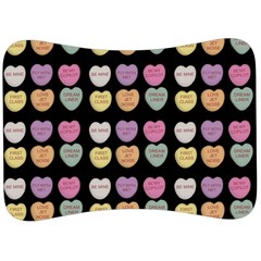 Valentine Hearts Black Velour Seat Head Rest Cushion