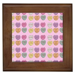 Valentine Hearts Pink Framed Tiles by snowwhitegirl